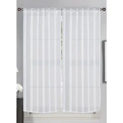 Sale Vitrage x2 oxford 60x160cm Rideau, Voilage·Vitrages