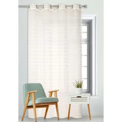 Outlet Voile oeillets epure 140x240cm b Rideau, Voilage·Voilage