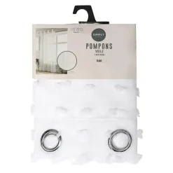 Sale Voile pompons 140x240 Rideau, Voilage·Voilage