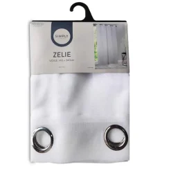 Outlet Voile zelie 140x240cm blanc Rideau, Voilage·Voilage