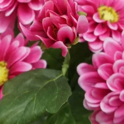 Hot Zinnia artificiel en pot Fleur, Plante Artificielle